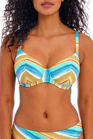 Haut de maillot Castaway Island - Turquoise et beige - Freya Swim