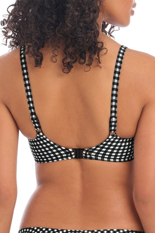 Haut de maillot Check - Noir et blanc - Freya Swim