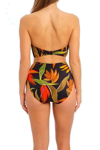 Bas de maillot taille haute Pichola - Noir et orange - Fantasie Swim