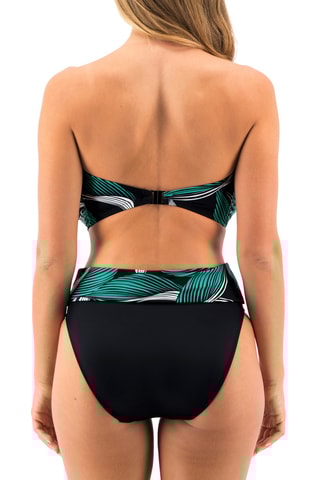 Bas de maillot taille haute Saint Lucia - Noir et turquoise - Fantasie Swim