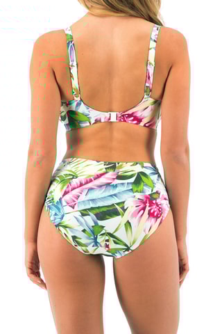 Bas de maillot taille haute Langkawi - Blanc et vert - Fantasie Swim