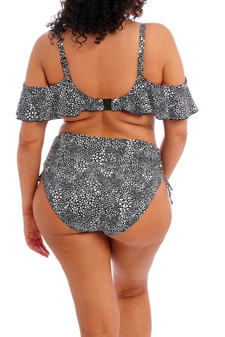 Bas de maillot taille haute Pebble - Noir et blanc - Elomi Swim