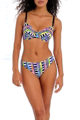 Bas de maillot Electro Rave - Blanc et bleu roi - Freya Swim
