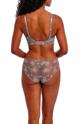 Culotte Offbeat Décadence - Gris et rose poudré - Freya