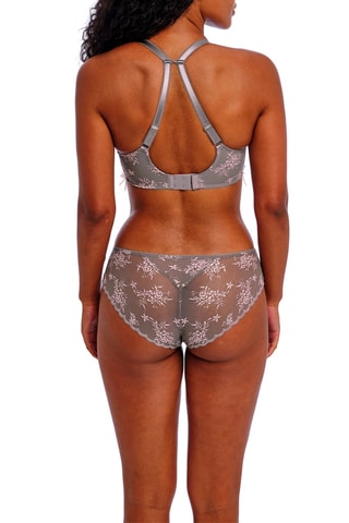 Culotte Offbeat Décadence - Gris et rose poudré - Freya