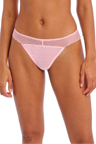 Tanga en dentelle Signature - Rose poudré - Freya