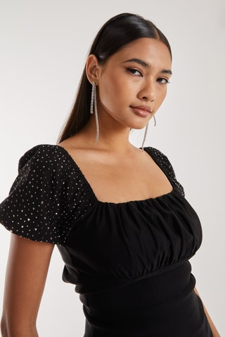 Robe fourreau - Noir