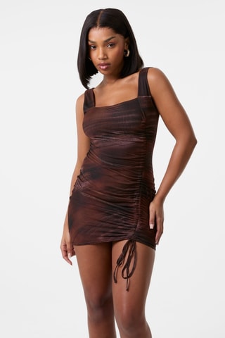 Robe fourreau - Marron