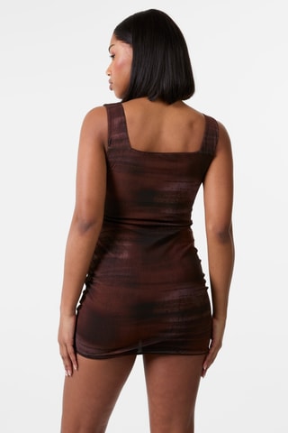 Robe fourreau - Marron