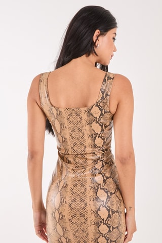 Robe fourreau - Camel