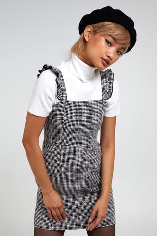 Robe droite - Noir et blanc