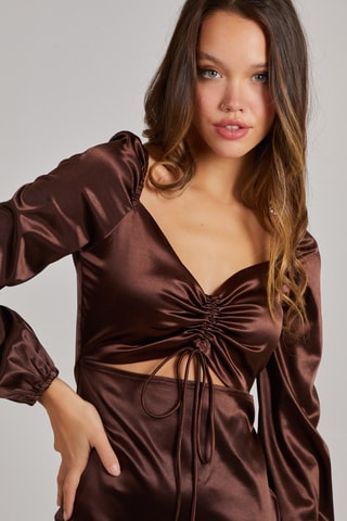 Robe droite - Marron