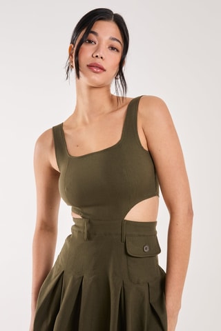 Robe patineuse - Kaki