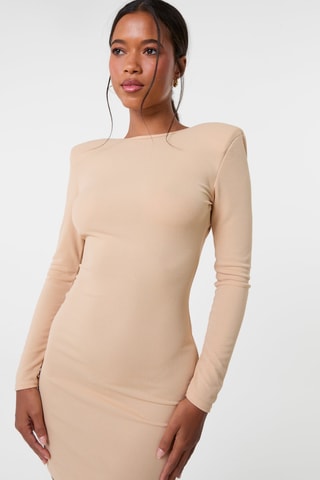 Robe fourreau - Camel clair
