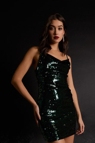 Robe fourreau - Vert foncé
