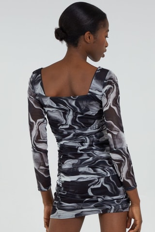 Robe fourreau - Noir et gris
