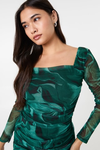 Robe fourreau - Vert foncé