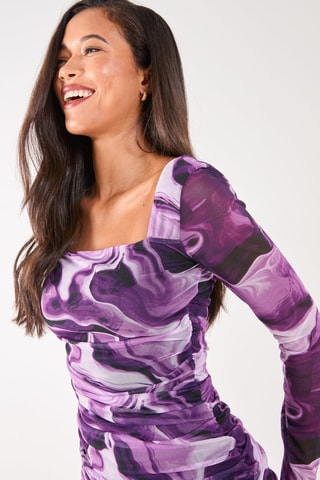 Robe fourreau - Violet