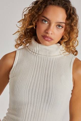Robe pull - Crème