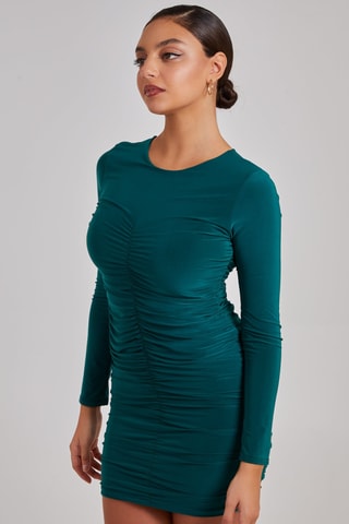Robe fourreau - Vert foncé