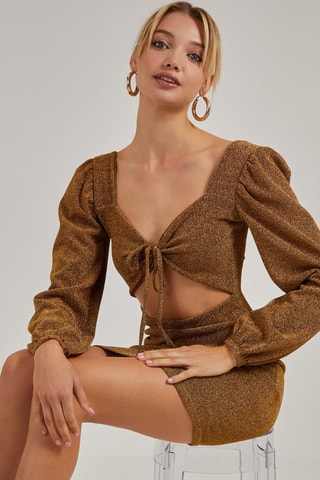 Robe droite - Doré