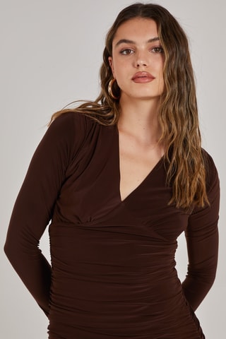Robe droite - Marron