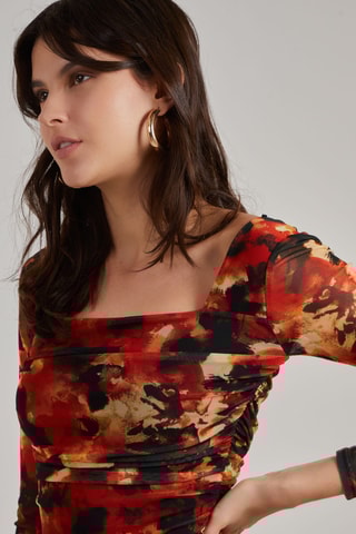 Robe fourreau - Orange