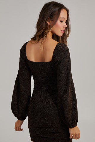 Robe fourreau - Noir et doré