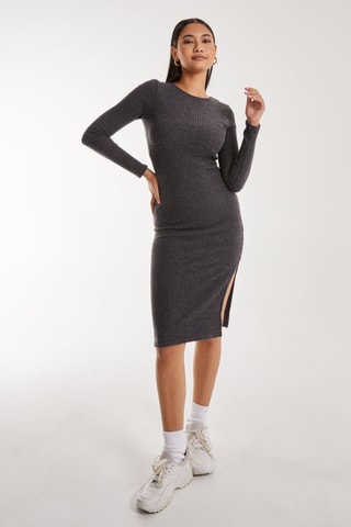 Robe midi - Gris
