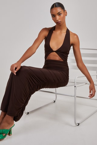 Robe longue - Marron