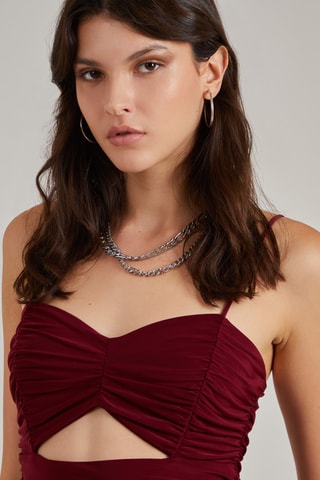 Robe midi - Bordeaux