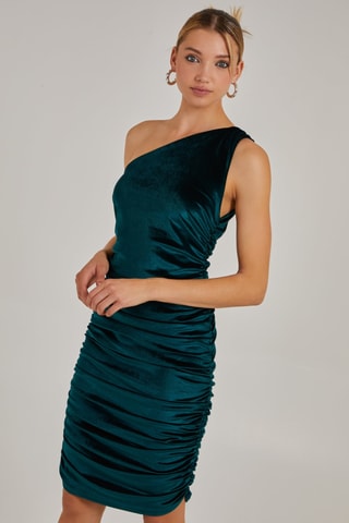 Robe asymétrique - Vert foncé