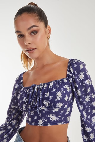 Crop top - Bleu