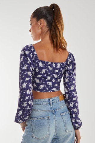 Crop top - Bleu