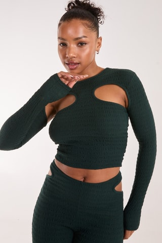 Crop top - Vert foncé
