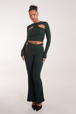Crop top - Vert foncé