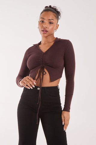 Crop top - Marron