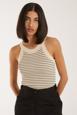 Top - Beige et noir