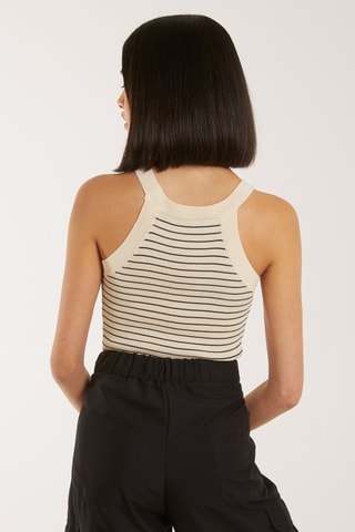 Top - Beige et noir