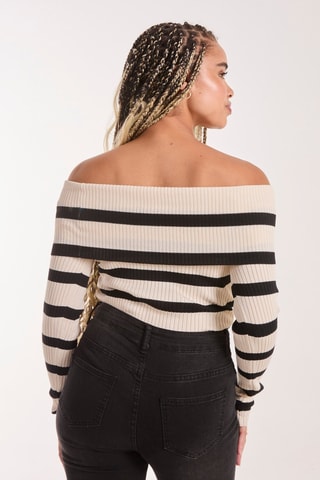 Pull - Beige et noir