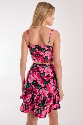 Crop top - Noir et rose