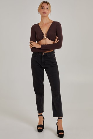 Crop top - Marron