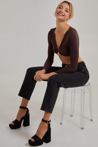 Crop top - Marron