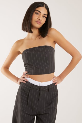 Crop top bustier - Gris