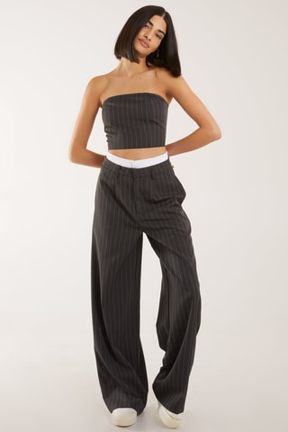 Crop top bustier - Gris