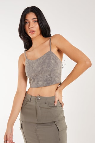 Crop top - Kaki