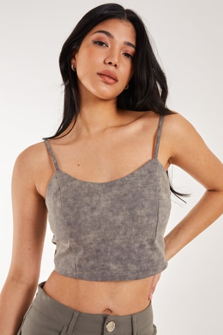 Crop top - Kaki