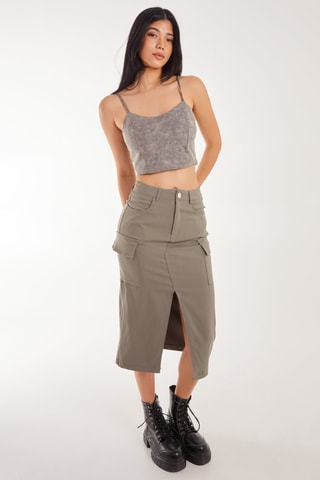 Crop top - Kaki
