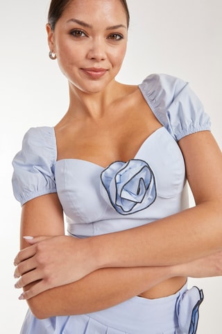 Crop top - Bleu