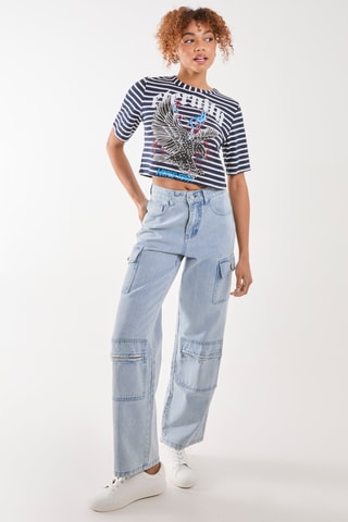 T-shirt - Bleu et blanc